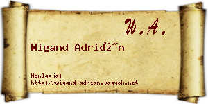 Wigand Adrián névjegykártya