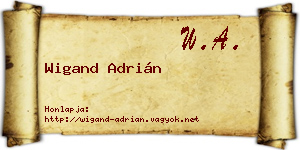 Wigand Adrián névjegykártya